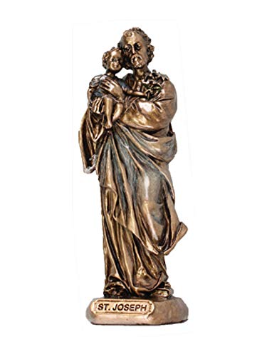 CBC Veronese Resin St Joseph Statue 3 1/2 inch Tall and Boxed