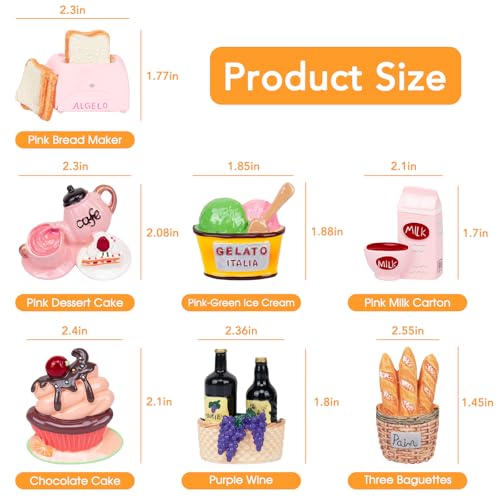 Set de 7 imanes decorativos para refrigerador de resina miniatura 2