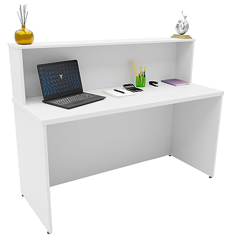 Balcão Atendimento Recepção Consultório 1400x600 Netmobil (Branco)