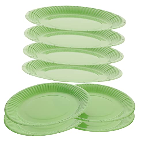 KICHOUSE 20 Peças Bandeja De Papel De 7 Polegadas Bolo De Papel Infantil Caixa Descartável Verde
