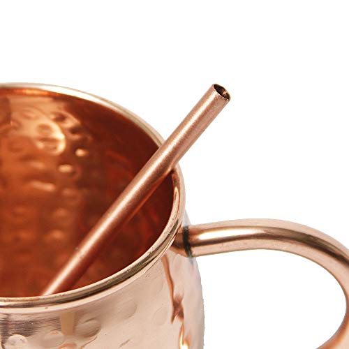 Alchemade Premium Quality Copper Drinking Straws - No mug required - Set of 5 - Perfect for Moscow Mules & All Other Beverages - Great Gift For Anyone