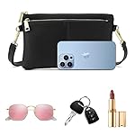 ZOOEASS Triple Zip Small Crossbody Bag Lightweight Purses Vegan Leather Wristlet Clutch, Includes Adjustable Shoulder - Image 2