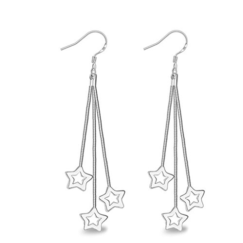 wiftly Mujer Pendientes de 925 plata de ley pendientes estrellas