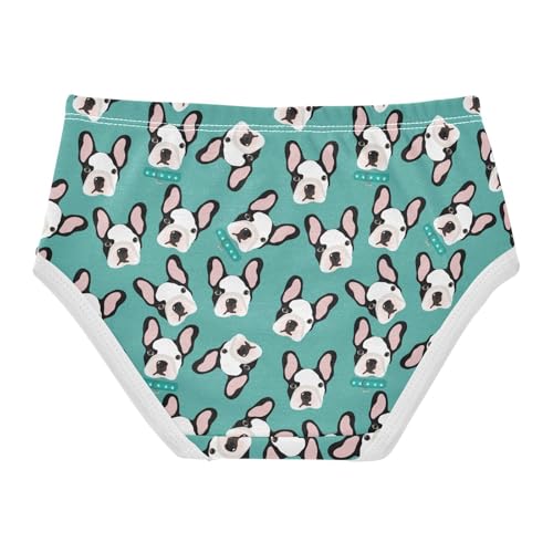 Little Girls' Soft Cotton Underwear Kids Breathable Comfort French Bulldog Panties Briefs Toddler2