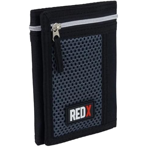 RED X Trifold Nylon Sports Wallet Cover