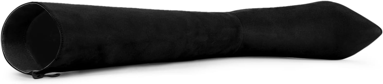 Allegra K Women's Pointed Toe Stiletto Heels Black Knee High Boot 6.5 M US - Image 5