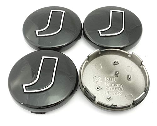 Tapacubos de coche Rondell A899962 negros de 60 mm en juego de 4 unidades