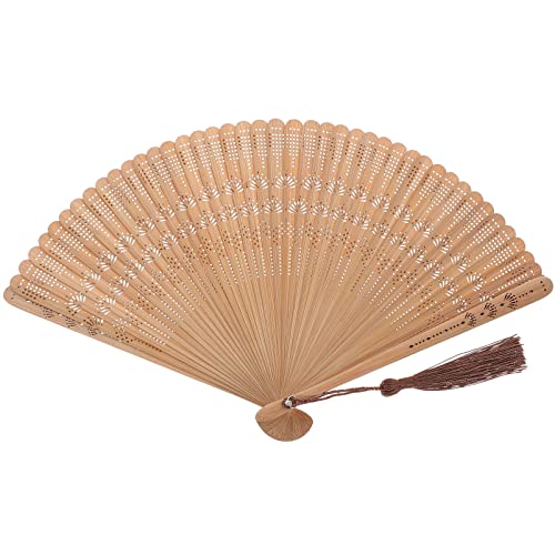 Éventail pliable en bambou et soie véritable VANZACK façonné à la main