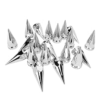 33 Mm X 4 3/4 Spike Lug Nut Covers, ABS -Chrom -Kunststofffaden auf Stachelbahnen Nusskappen für Semi -LKWs, Pack von 20 (20PCS)