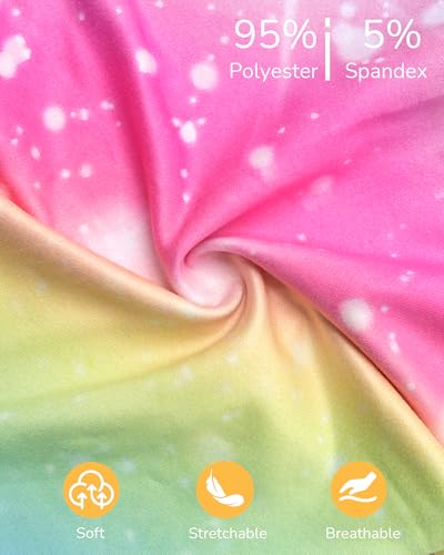 LQSZ Printed Leggings for Girls Soft Stretch Kids Leggings, Non Fade Color3