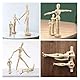 Schaufensterpuppenkörper, Holzpuppe, Körper, Zeichnung, Mannequin, Künstlerpuppe mit Ständer und flexiblen Gelenken für Dekoration, Skizzieren und Malen (20 cm)