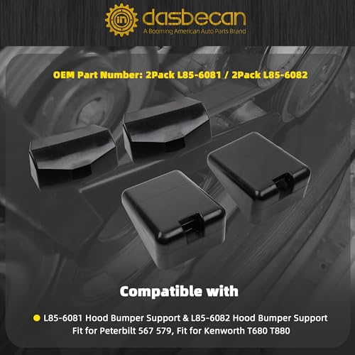 Soportes de parachoques de capó L85-6081 L85-6082 Dasbecan para Peterbilt 567 2