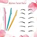 Boao 96 Pieces Eyebrow Razor Eyebrow Trimmer Shavers Dermaplaning Tool Face Razors for Women with Precision Cover