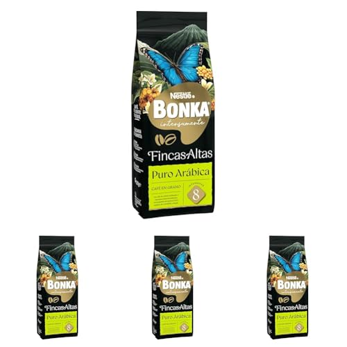 Bonka Café Grano Puro Arábica 500 g (Paquete de 4)
