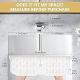 Silicone Kitchen Countertop & Sink Splash Guard, Silicone Sink Faucet Drying Mat, Faucet Mat for Kitchen Sink, 16.9” x 5.5’’ x 3.9’’ Splash Guard for Kitchen, Bathroom (Transparent)