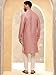 Sojanya (Since 1958 Men'S Cotton Rayon Shiny Thread Sequinned Coral Only Long Kurta