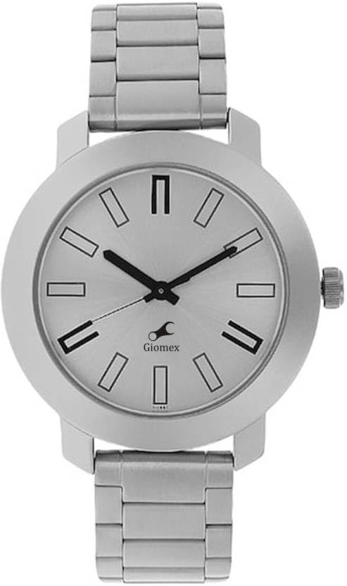GIOMEX White Analog Stainless Steel Silver Chain Analog Watch - for Men 3120 White Analog with Silver Chain (B0CM3X9VKH) Amazon Price History, Amazon Price Tracker