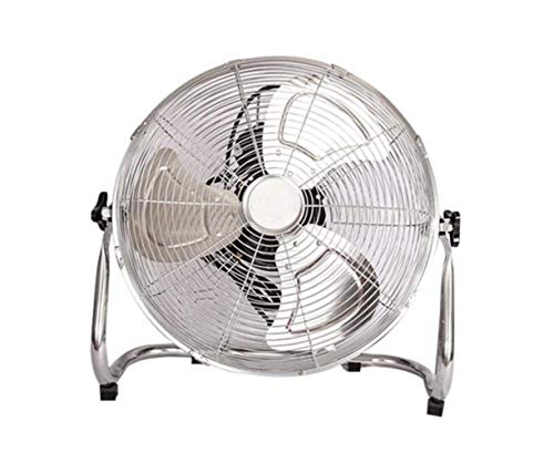 Image of XGHW Chrome Metal High Velocity Cold Air Circulator,12/14/16/18/20" Inch Chrome 3 Speed Floor Standing Gym Fan Adjustable Fan Head,Gym Floor FanHousehold/factory (Color : Chrome4)