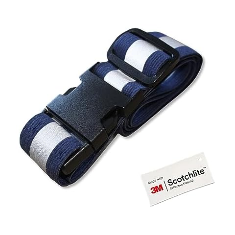 Salzmann Multi-Purpose Reflective Running Belt - Adjustable High-Visibility Strap - Made with 3M Scotchlite Cover