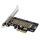 Suckoo Computer Motherboard PCIE 4X to NVME M-Key M.2 PCIE 4.0 3.0 SSD Adapter High Speed Expansion Card Upgrade Converter Compatible PCIE 4X 8X 16X Slot Black
