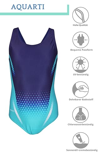 Bañador natación niña Aquarti duradero que no se deforma con el cloro 2