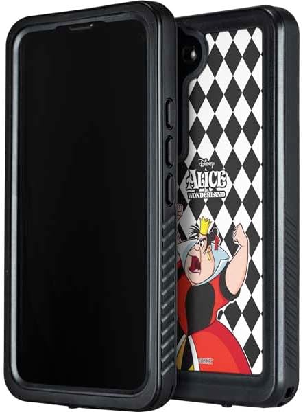 Skinit Waterproof Phone Case Compatible with Galaxy S24 - Officially Licensed Disney Alice in Wonderland Queen of Hearts 'Off with Their Head!' Design