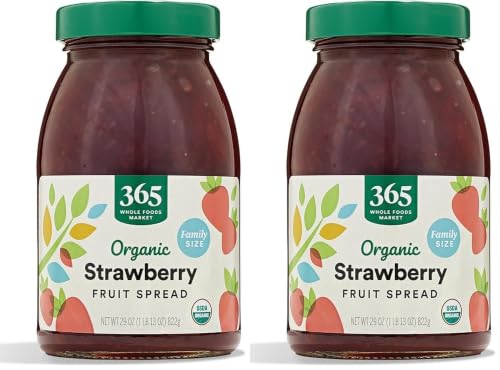 365 by Whole Foods Market, Organic Strawberry Fruit Spread, 29 Ounce (Pack of 2) image 4