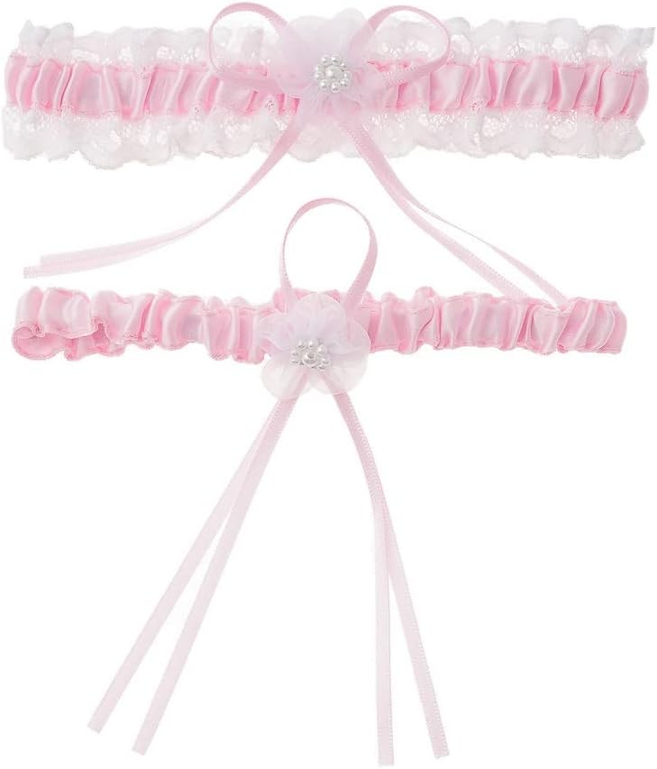 WXYNHHD Wedding Garter Flower sash Sexy Garters for Women Thigh Ring Bridal Leg Garter(Peach Powder)