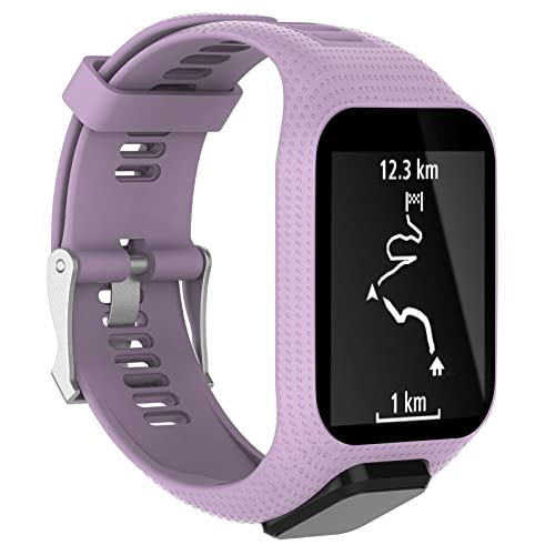 Correas compatibles con TomTom Runner 2/3/Spark 3/Golfer 2, correa de repuesto ajustable de silicona deportiva para TomTom Runner 2/3/Spark 3/Golfer 2 Smart Watch, Metal