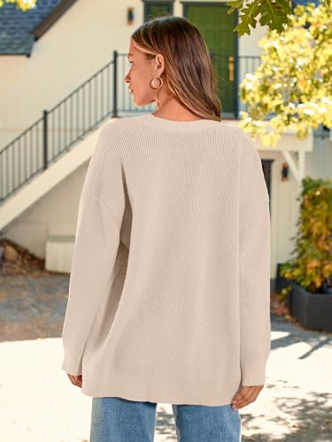 Image of LILLUSORY Women Oversized Cardigan Sweater 2025 Fall Outfits Cloth Fashion V Neck Knit Button Front Casual Trendy Tops