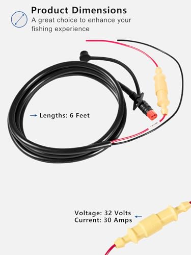 yourour 010-11678-10 Power Cable Compatible with Garmin Echo Series 100, 101, 150, 151, 151dv, 200, 201, 201dv, 300c, 301c, 301dv, 500c, 501c, 550c, 551c, 551dv - Thumbnail 7