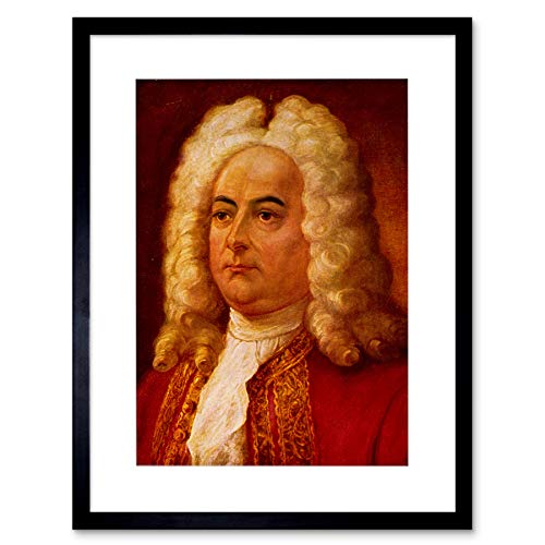 Wee Blue Coo PAINTINGS PORTRAIIT HANDEL CLASSICAL MUSIC COMPOSER FRAMED ART PRINT B12X9872