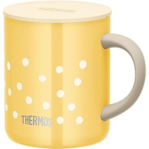 サーモス(THERMOS) ステンレス鋼 真空断熱マグカップ 350ml ドットイエロー JDG-352LTD D-Y" 