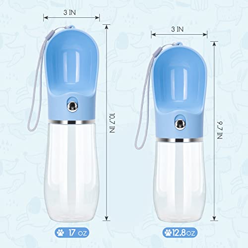 Nobleza Dog Water Bottle, Leak Proof Portable Pet Water Bottle Dispenser Puppy Water Bottle for Outdoor Walking, Hiking, Travel, Food Grade Plastic (17oz, Blue) Nobleza Dog Water Bottle, Leak Proof Portable Pet Water Bottle Dispenser Puppy Water Bottle for Outdoor Walking, Hiking, Travel, Food Grade Plastic (17oz, Blue)