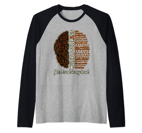 Multiple Sclerosis Facts MS Awareness Support Graphic Raglan Baseball Tee