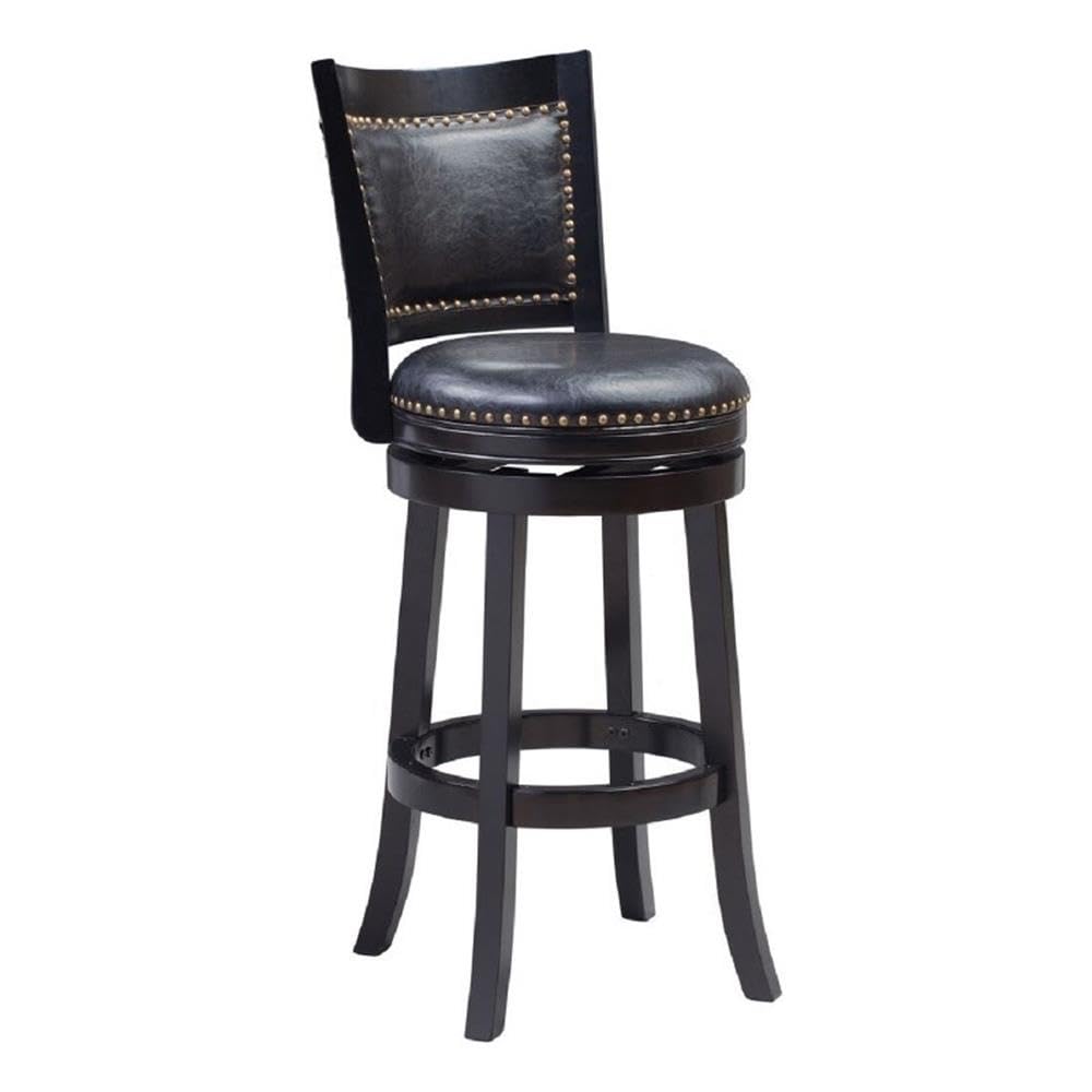 Boraam Bristol Bar Height Swivel Stool, 29-Inch, Black