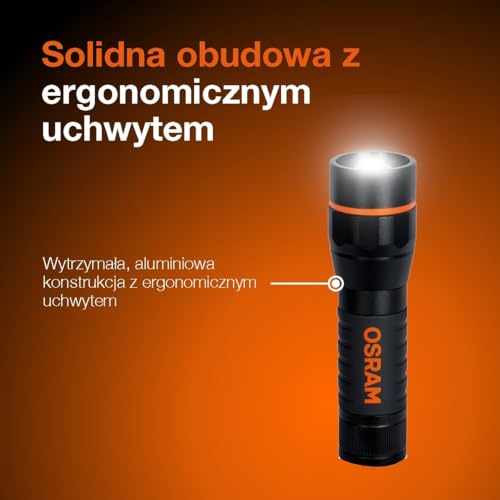 OSRAM LEDinspect TORCH 450 ESSENTIAL, funkcja zoom, jasność 450lm, 6500K, 3 tryby światła, latarka inspekcyjna LED