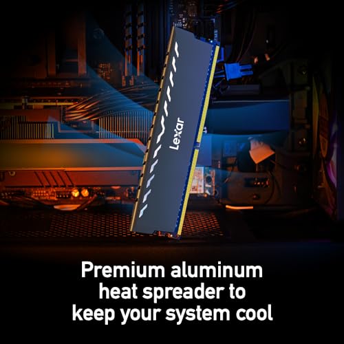 Image of Lexar THOR 32GB (2x16GB) DDR4 RAM 3200MT /s CL16 Desktop Memory with Heatsink, Intel XMP 2.0 (Black) LD4U16G32C16LG-RUD