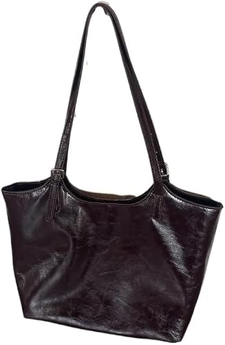 WTQZFRNSB Tote bag women's large-capacity bag commuter bag shoulder bag(Brown)/13244(Brown)
