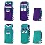 Aqua-purple/White