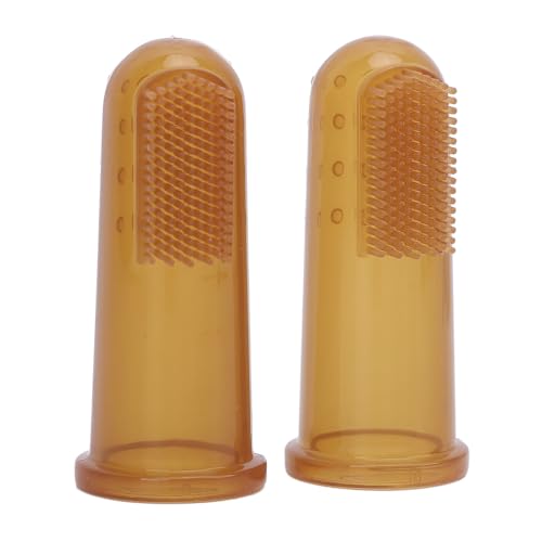 Generic Cepillo de Dientes de Silicona Suave para Dedos, Cepillo de Dientes de bebé de Diseño Especial para Niños Pequeños, Cubierta para Dedos de 2 Uds, Adecuado para Bebés y Niños Pequeños