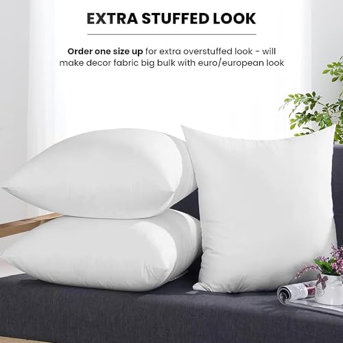 Foamily FBA_PILLOW16-OG Throw Pillow Inserts 16X16 Inch, Polyester Sham Pillow Filler And Decorative Square Pillow Stuffer thumb #3