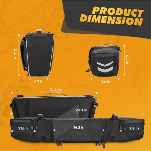 Sac de rangement UTV premium en nylon 1680D ultra-résistant pour RZR Turbo - 7