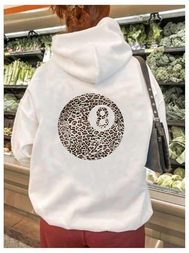 Floerns Girl's Cheetah Hooded Sweatshirts Number Print Long Sleeve Pullover3