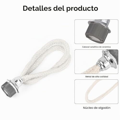 Miniatura 3 de Runeay 2 Mechas Con Quemador De Catalizador, Lámparas De Aceite, Mecha De Catalizador, Difusor De Lámparas Catalíticas, Accesorios Para Lámpara De Aromaterapia, Fragancia Plata