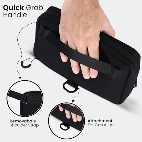Image of URBAN WOLF Travel Sling - Anti-Theft Travel Crossbody Sling Bag for Men & Women | Water-Resistant Chest Pack, Mobile & Passport Shoulder Bag for Daily & Travel Use - Black