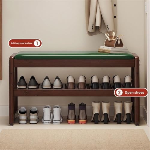 Banc à chaussures d'entrée avec étagère multicouche stable