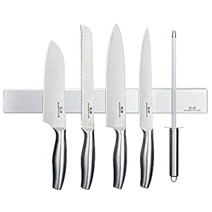 Porta Coltelli Cucina Magnetico,40cm Portacoltelli Magnetico in Acciaio Inox per Coltelli, Utensili e Attrezzi