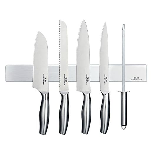G.a HOMEFAVOR Soporte Magnético Cuchillos, Portacuchillos Magnético de Acero Inoxidable 40 cm Barra de Cuchillo