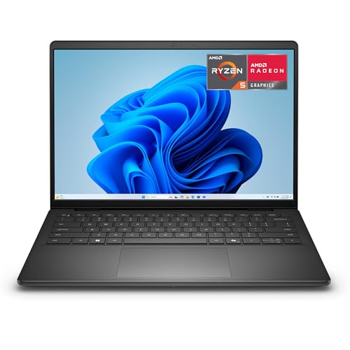 Dell 14 Laptop DC14255 14' 2K (1920x1200) Display, AMD Ryzen 5 220, AMD Radeon Grafica, 16GB DDR5 RAM, 512GB SSD, Windows 11 Home, Tastiera QWERTY IT Retroilluminata, Carbon Black